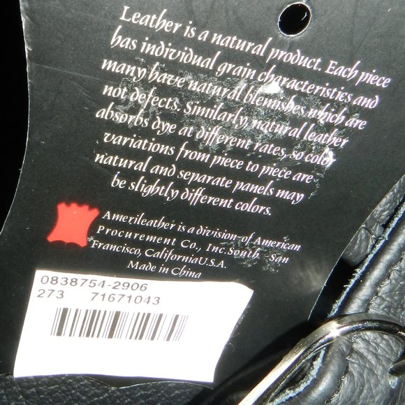 🆕Ameri Leather 3- Way Leather Backpack/Shoulder/Hand Bag Black NWT! - Picture 13 of 15